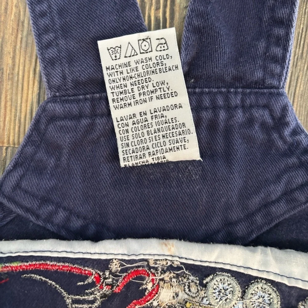 Vtg Clifford the Big Red Dog Saves the Day Shortalls Overalls 3T Blue Dump Truck